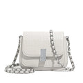 Soft PU leather women's shoulder bag with mobile phone compartment in black, white or green