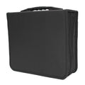 Black Oxford fabric CD DVD storage organiser binder with zipper and top carry handle