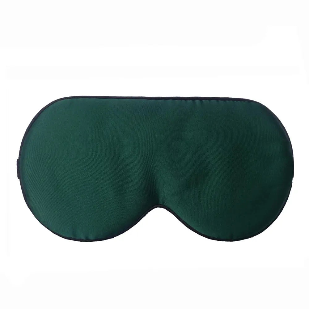 Double-sided mulberry silk eye mask in multiple colours, showing embroidery and print detail.