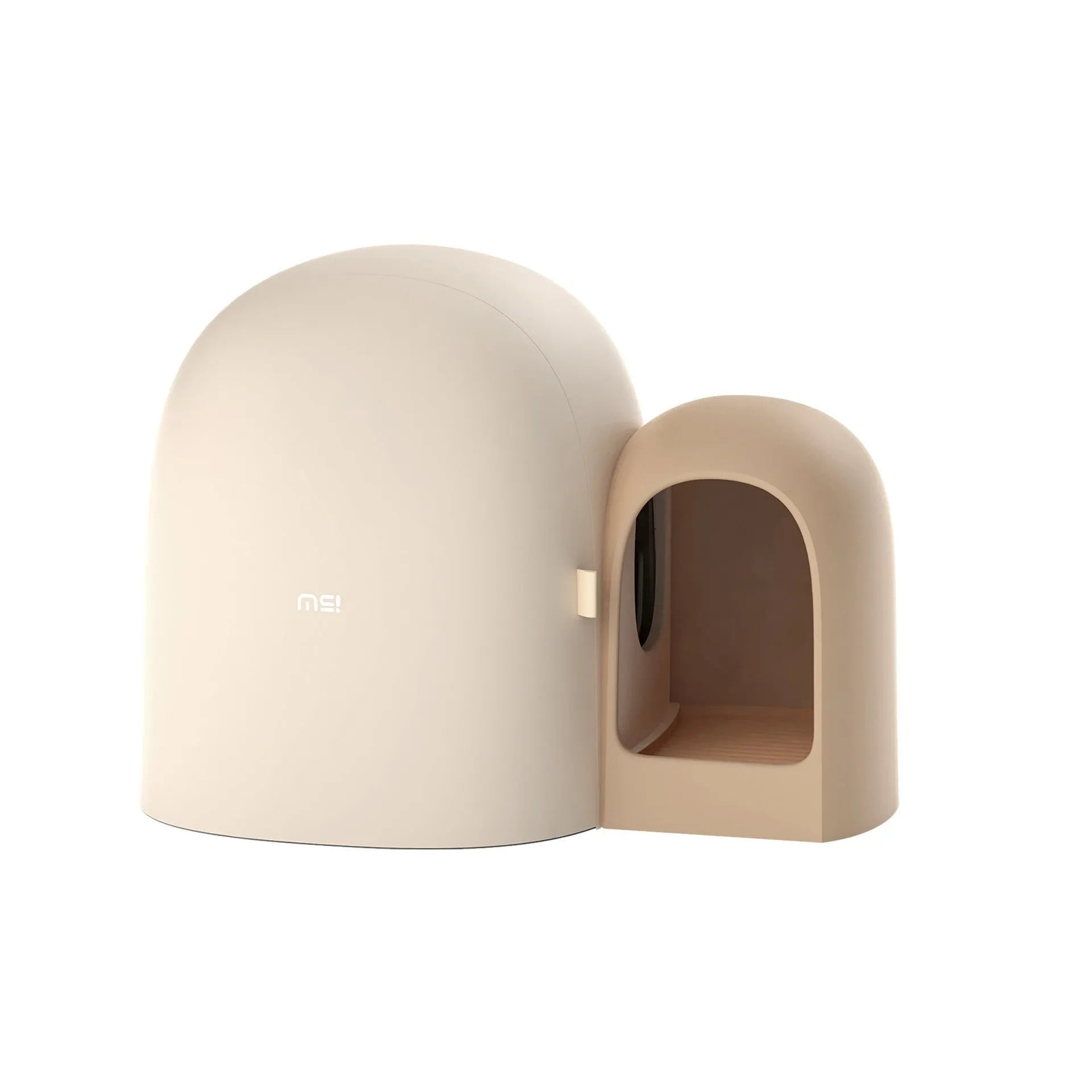 Oversized enclosed cat litter box in ABS plastic measuring 67.7cm long by 49cm wide by 50cm high