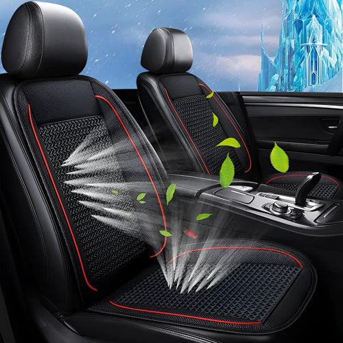 Square black car ventilation seat cushion with massage function and power cord