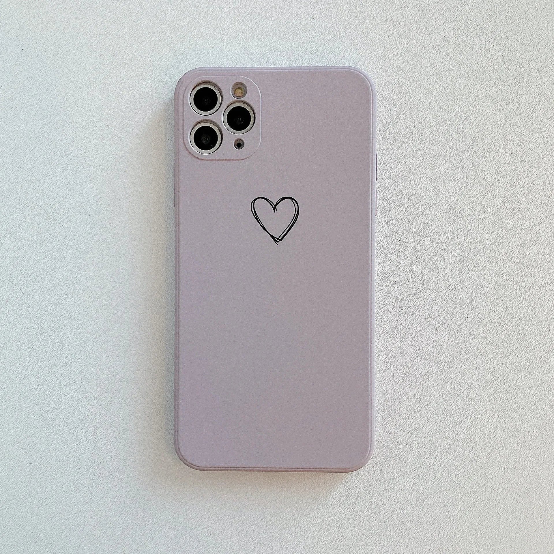 Solid colour silicone TPU phone case for Apple iPhone on a plain background.