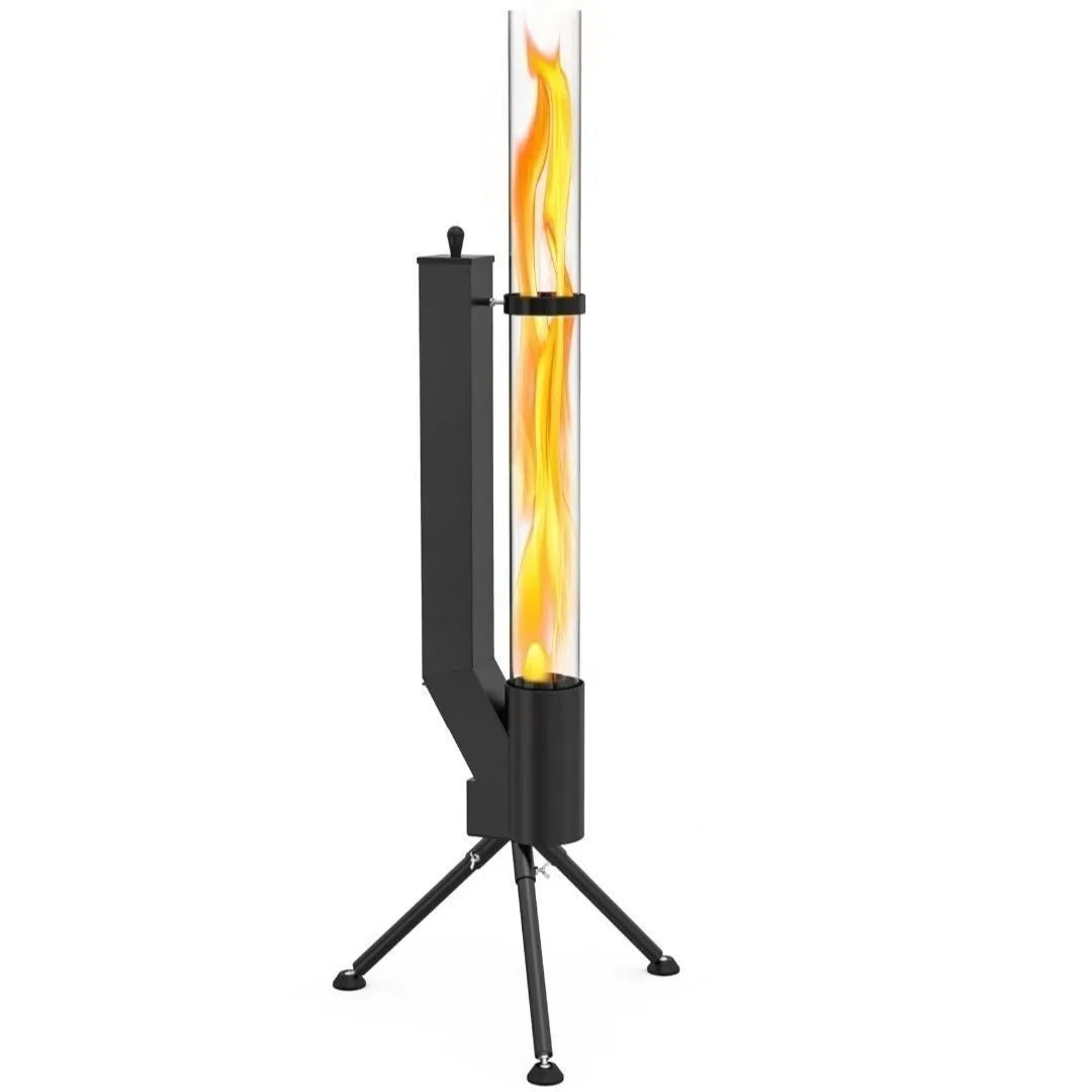 Vertical iron rocket furnace wood burning heating stove for courtyard use