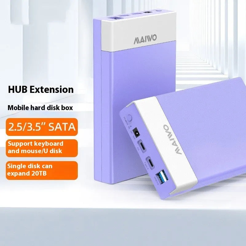 USB 3.0 external hard drive enclosure for 3.5 inch SATA hard drives with slide cover design