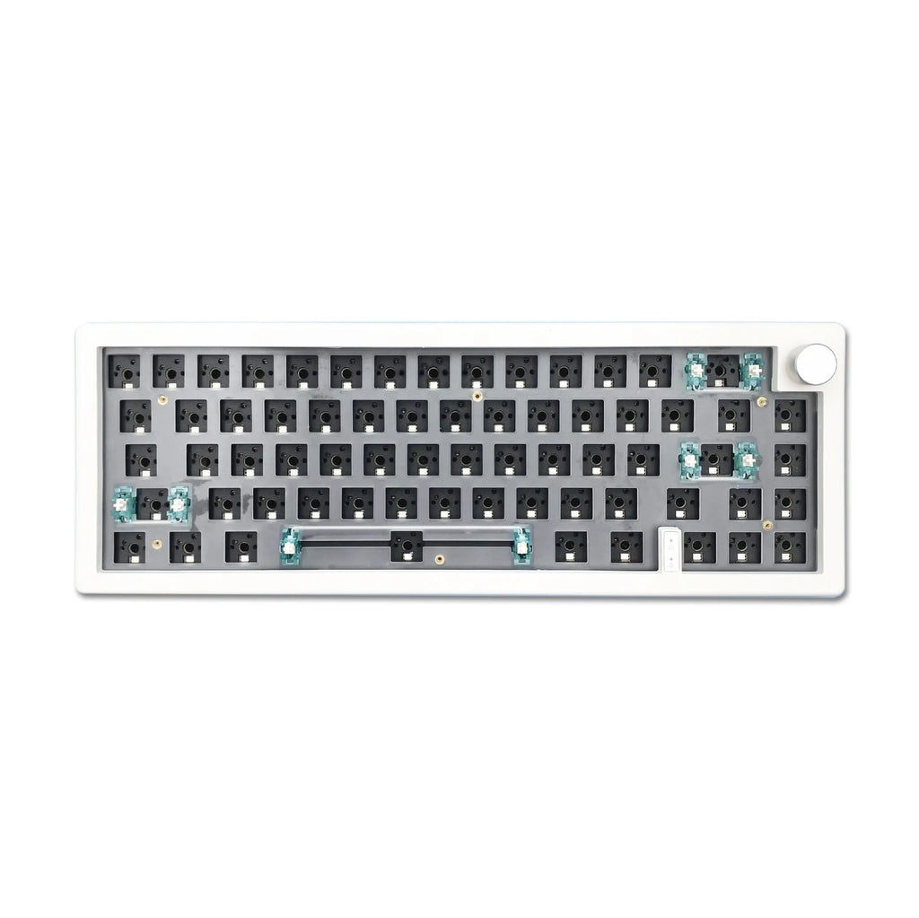 DIY hot-swappable RGB backlit mechanical keyboard kit in multiple colours with USB cable