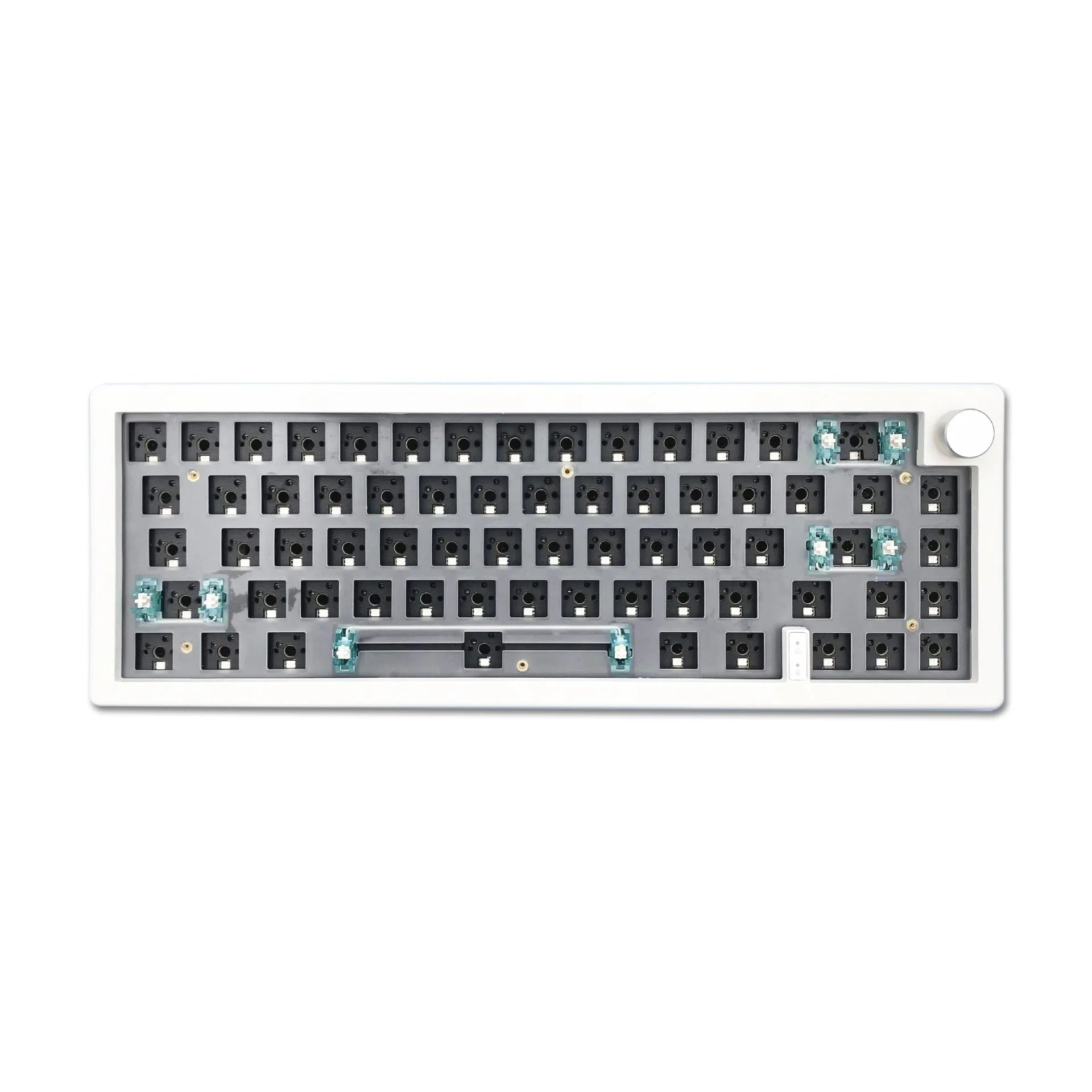DIY hot-swappable RGB backlit mechanical keyboard kit in multiple colours with USB cable
