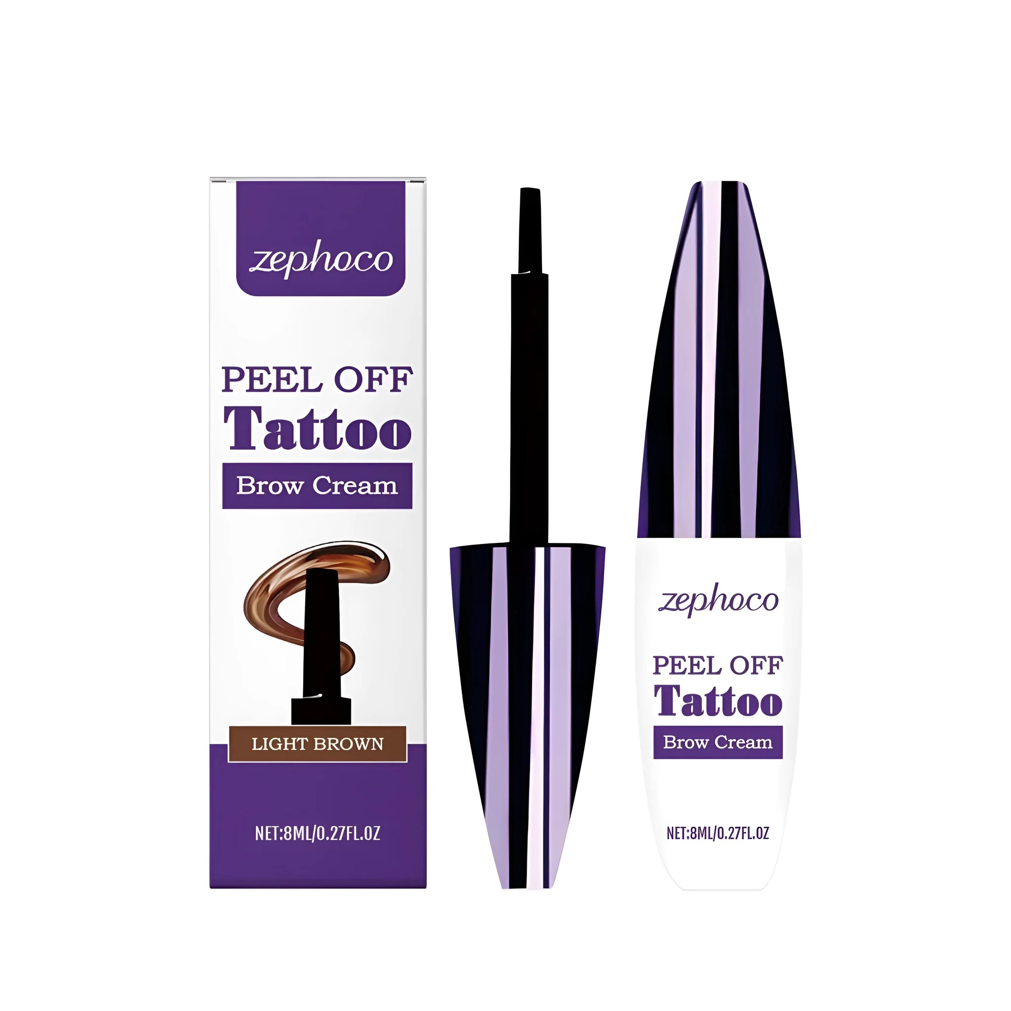 Tearable liquid eyebrow pencil with precision applicator tip in waterproof formula