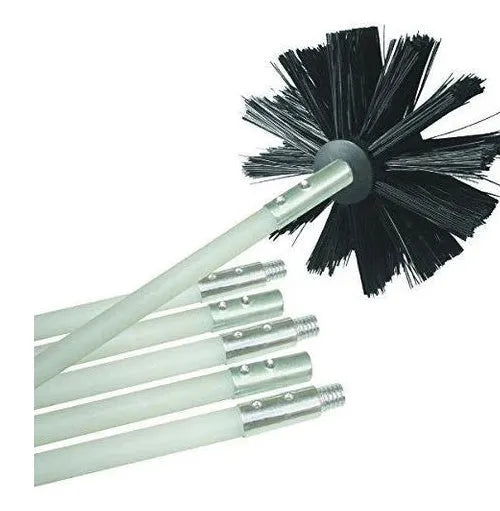 Flexible 600mm chimney cleaning brush with nylon bristles for dryer pipe and range hood interiors
