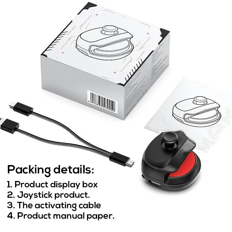 Black or white USB gaming stick controller for mobile phones with compact square design.