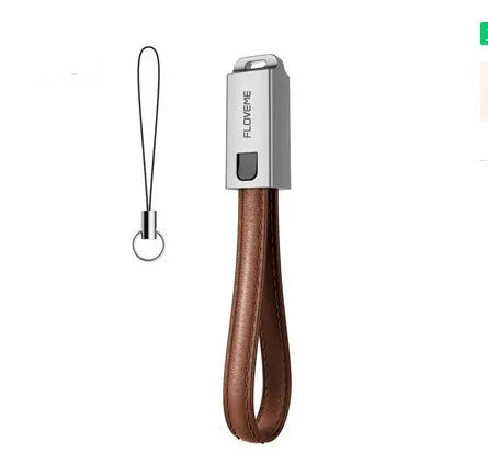 20cm leather braided USB to Lightning iPhone charging cable with zinc alloy connector