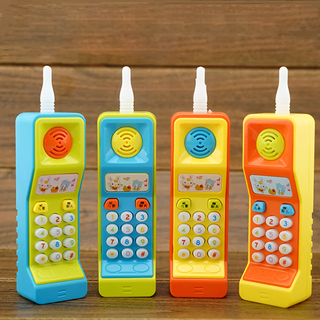 Children's educational toys with sound, light and music features including cartoon animal designs