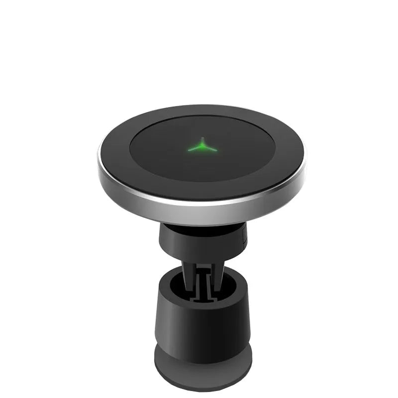 Magnetic car wireless charger with 10W fast charging and phone holder