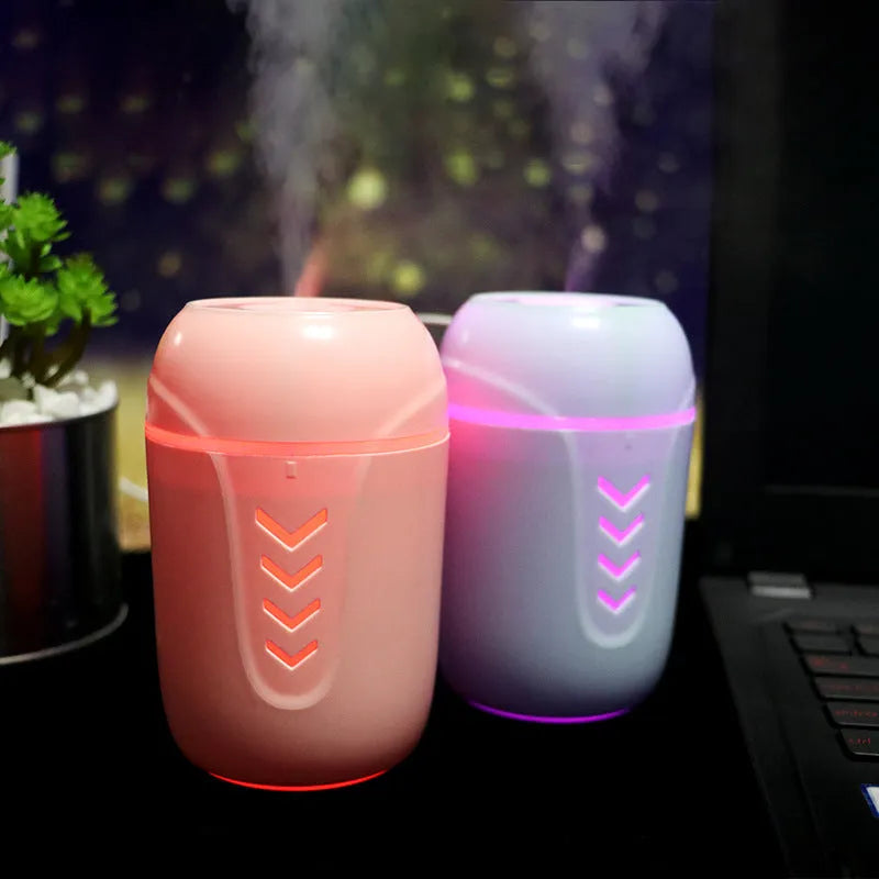 X3 portable car humidifier in columnar design with 200ml tank and dual power options