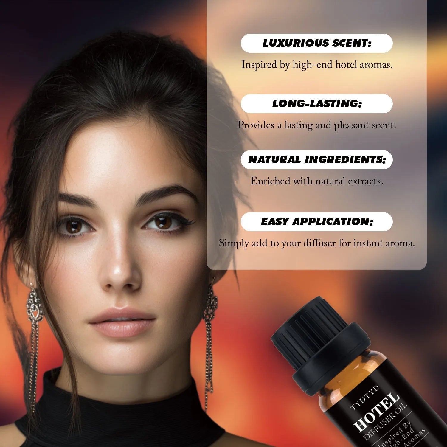 10ml bottle of natural plant fragrance essential oil for aromatherapy and universal skin use