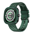 Smart bracelet sports watch with 1.32-inch touch screen on silicone wristband in black, green, or pink colours