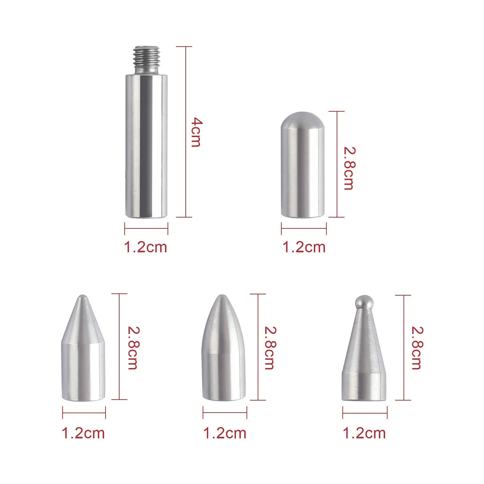 Three alloy steel hook crowbars for car dent repair in a professional tool set