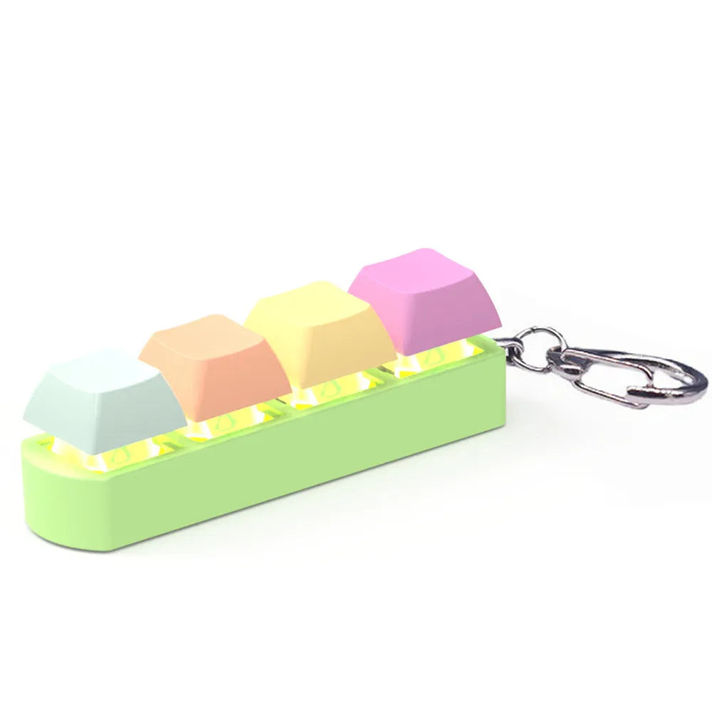 Four-key mechanical keyboard switch tester with ABS plastic housing showing 22x27x85mm dimensions