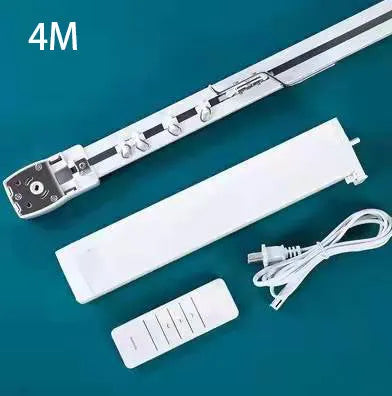 Smart electric curtain with rechargeable lithium battery, aluminium track, remote control and motor