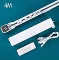 Smart electric curtain with rechargeable lithium battery, aluminium track, remote control and motor
