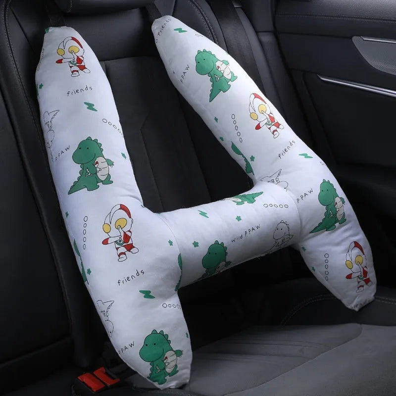 Car headrest neck pillow 55x70cm with printed pattern and pearl cotton filling