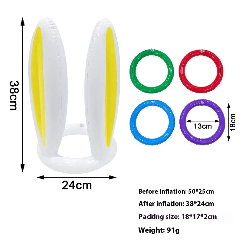 PVC inflatable octopus ferrule throwing toy in multiple colours for coordination games