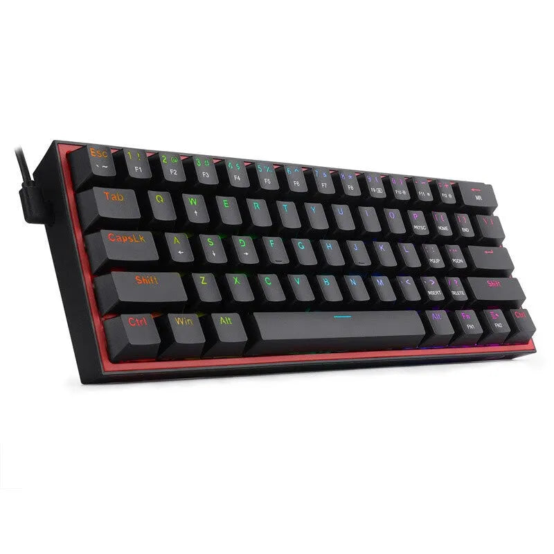 K617 white pink wired mechanical keyboard with RGB backlit keys and dual-colour keycaps.