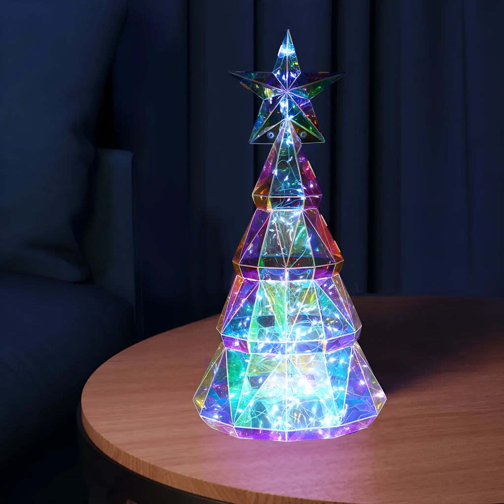 Colourful cartoon Christmas tree light decoration measuring 14.5x4.8x20cm