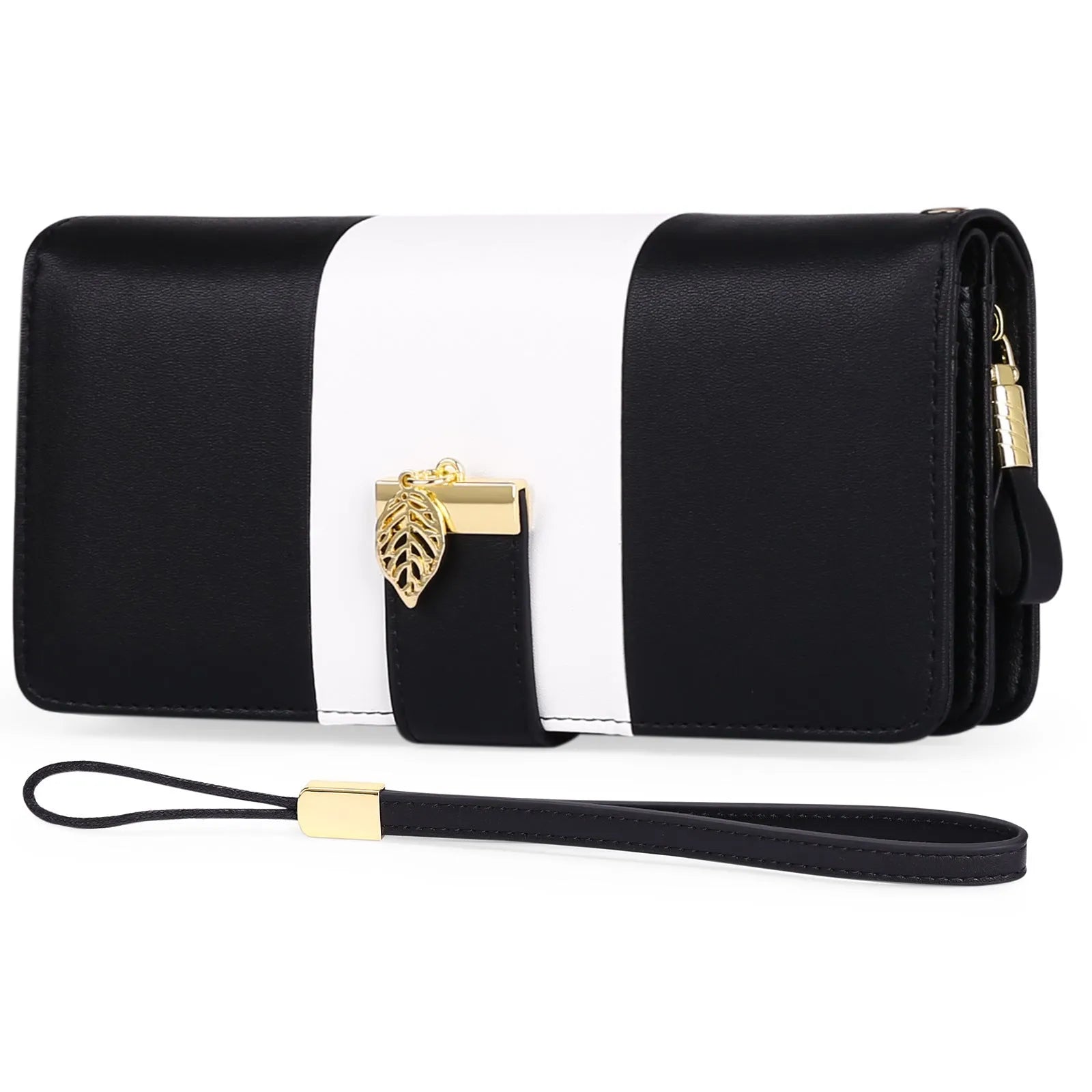 Anti theft brush PU leather handbag with lock in midnight black colour showing 19.5cm dimensions