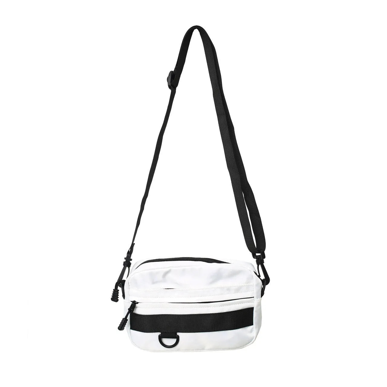Men's nylon messenger bag in street style with 22cm length and crossbody strap