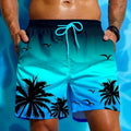 Men's loose fit board swim shorts with ethnic pattern in polyester fabric available in multiple colours and sizes