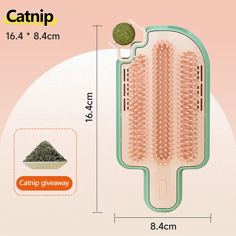 Ice cream cone shaped cat scratching post with textured surface for grooming and scratching