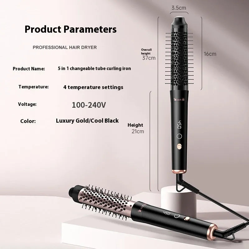 Automatic hair curler in rose gold or black with 1000W power and international voltage settings