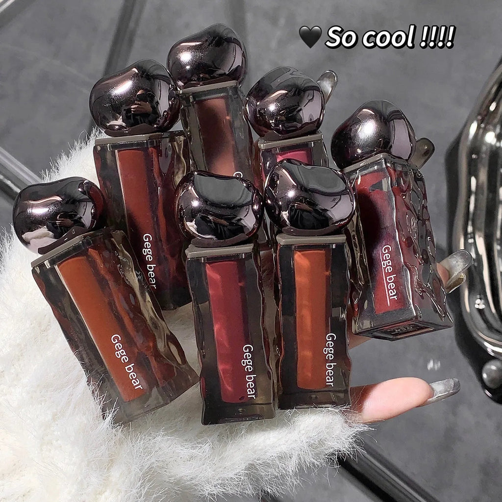 Glacier Lava Lip Lacquer in water light mirror makeup finish with seven colour options