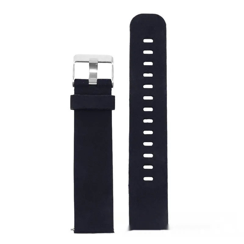 Solid colour silicone replacement strap for Garmin Forerunner 245 watch on a grey background.