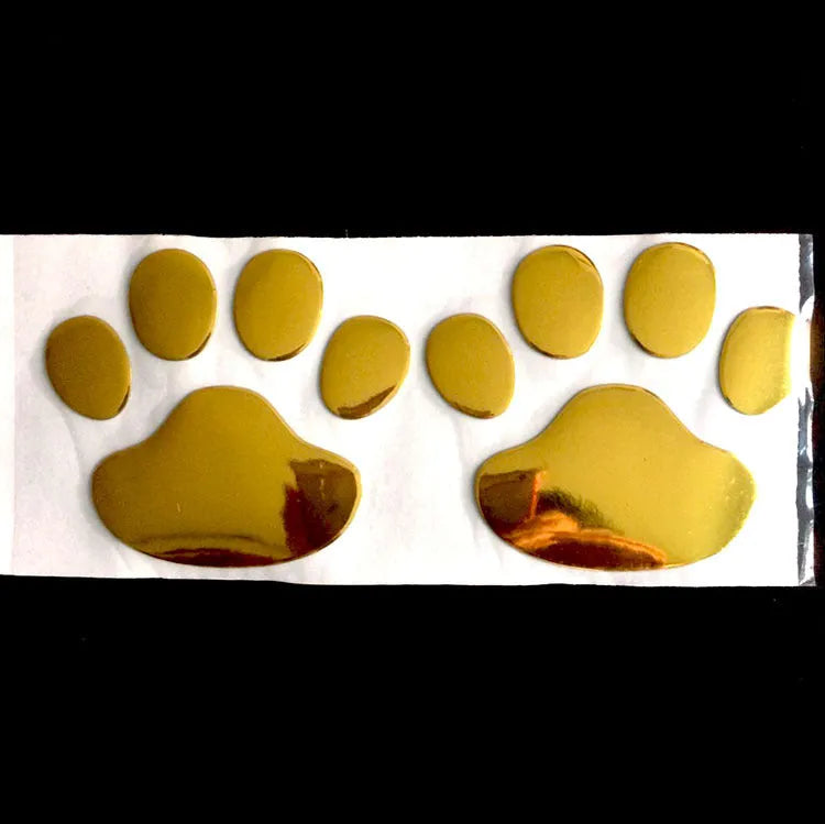 PVC hand-shaped brush and dog footprint car bumper sticker in multiple colours