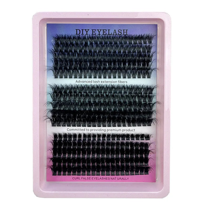 Large capacity false eyelash storage box with mixed specifications measuring 13.7cm by 13.5cm