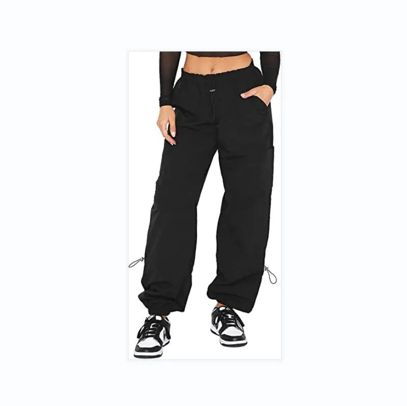 Men's loose fit straight leg cargo pants in grey with multiple pockets