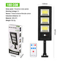 Plastic solar street light with remote control for garden wall mounting