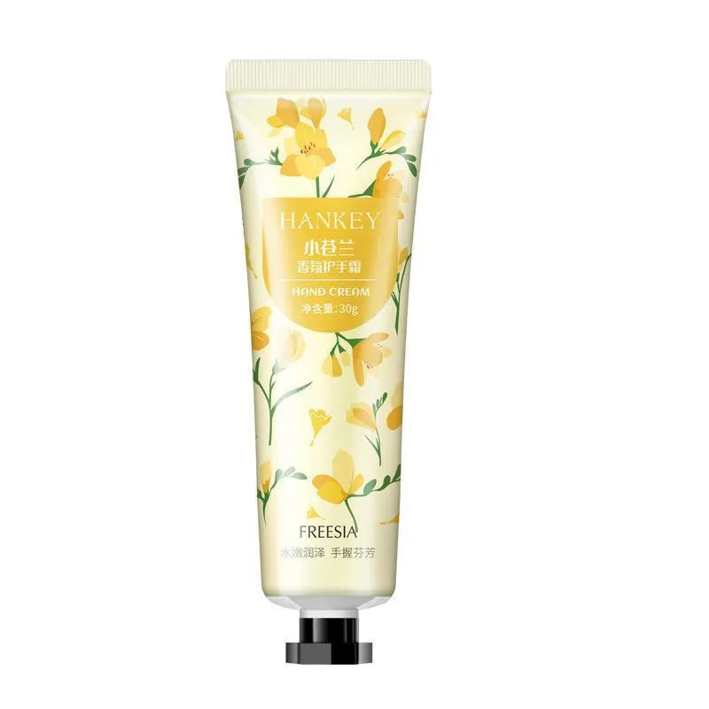 30g Fruit Hand Cream tube in multiple fragrance options including avocado and chamomile