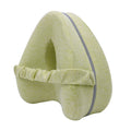 Heart-shaped memory foam leg pillow in dark blue jacquard colour, 25x23x13cm dimensions