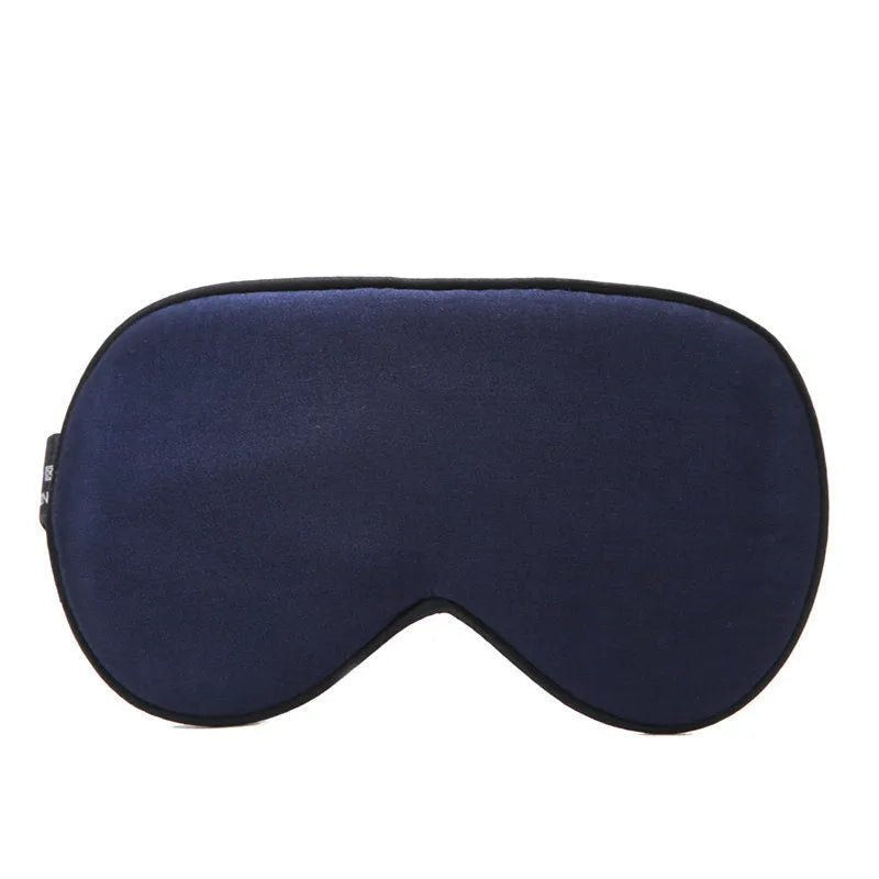 Double-sided mulberry silk eye mask in multiple colours, showing embroidery and print detail.
