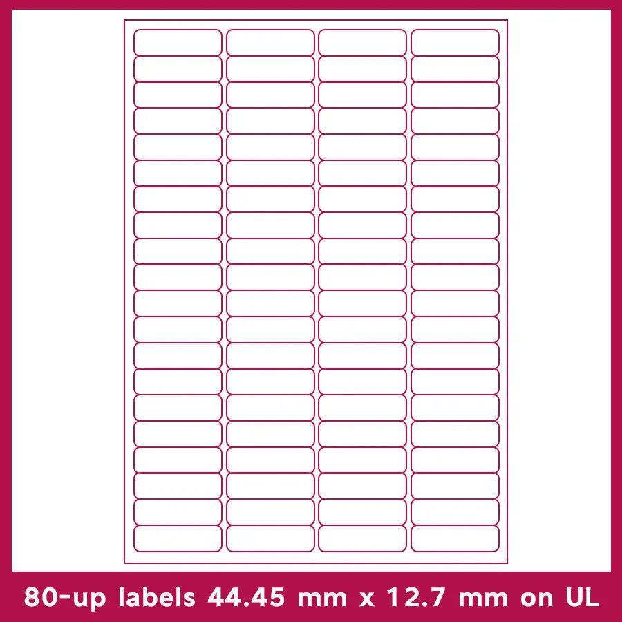 A4 paper FBA barcode labels showing ten different grid formats for printing