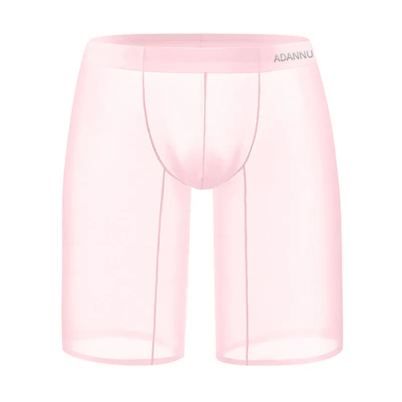 Men's seamless mesh shorts in black, white or pink with hip-lifting fit