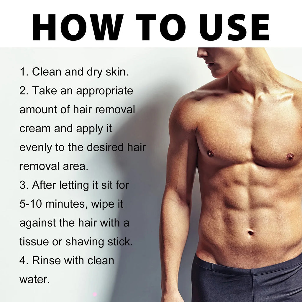 100ml men's hair removal cream bottle for beard armpit hand and leg body depilation