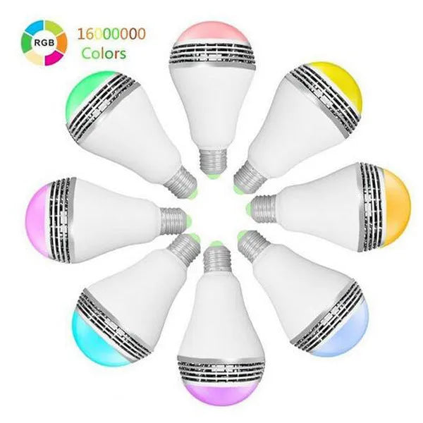 Smart LED Bluetooth speaker bulb with E27 fitting and RGB+W lighting options