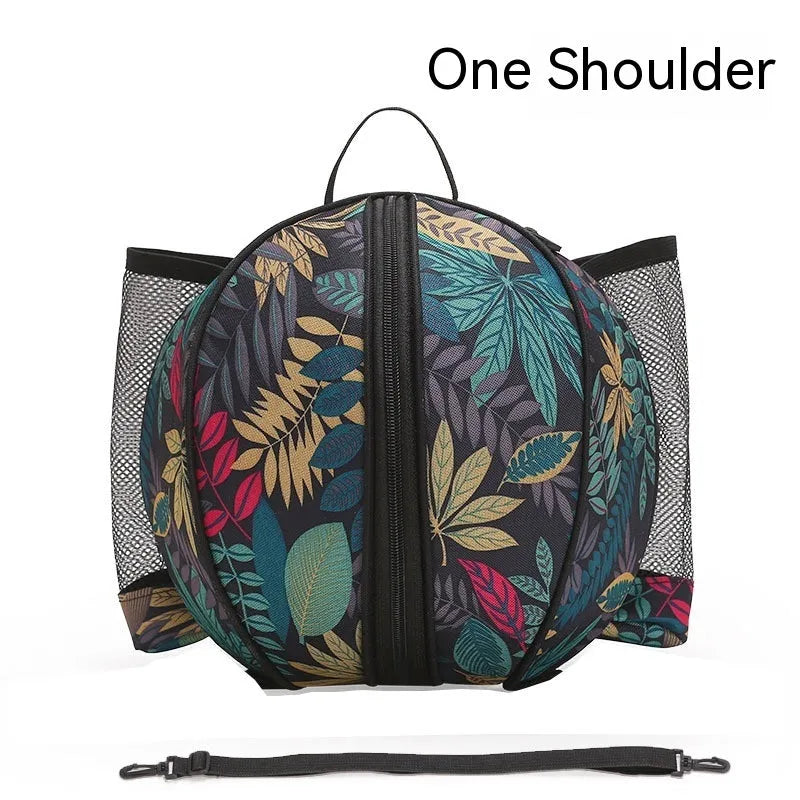 Oxford cloth basketball bag with 9L capacity showing one-shoulder and two-shoulder carrying options