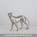 Modern American Leopard resin ornament in large, small, and walking posture variants.