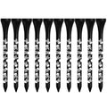 Black skull print bamboo golf dowel pins in 70mm and 83mm lengths for spike replacement