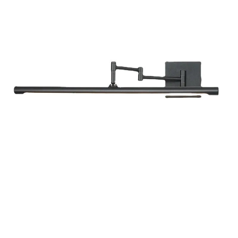 Modern sand black LED bathroom mirror cabinet with integrated lighting mounted on a wall.
