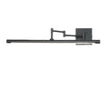 Modern sand black LED bathroom mirror cabinet with integrated lighting mounted on a wall.